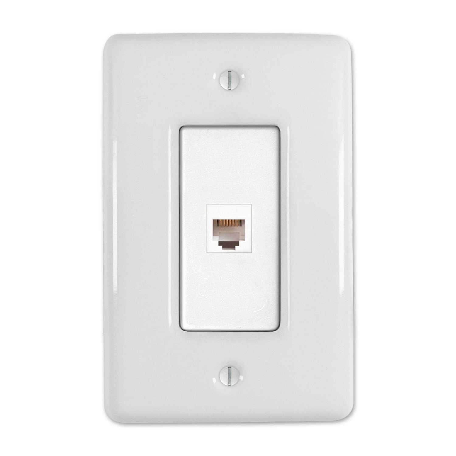 Amerelle Metro White 1 gang Ceramic Rocker Wall Plate 1 pk 3000RW - Cheap Fitting