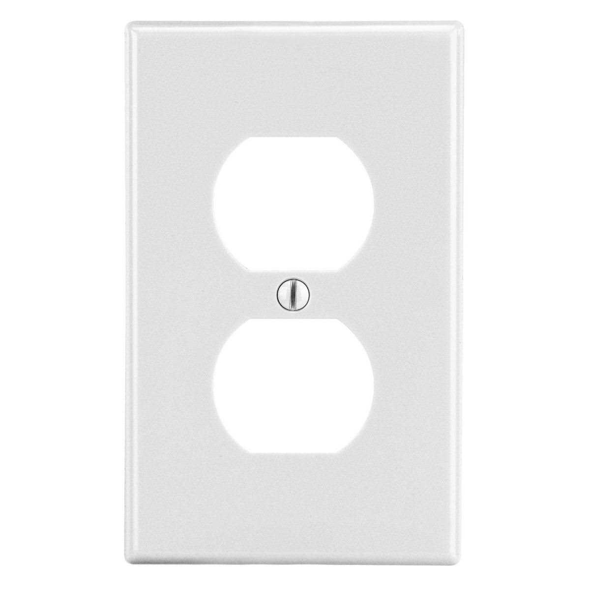Hubbell Wiring P8W 1-Gang Duplex Wall Plate - Cheap Fitting
