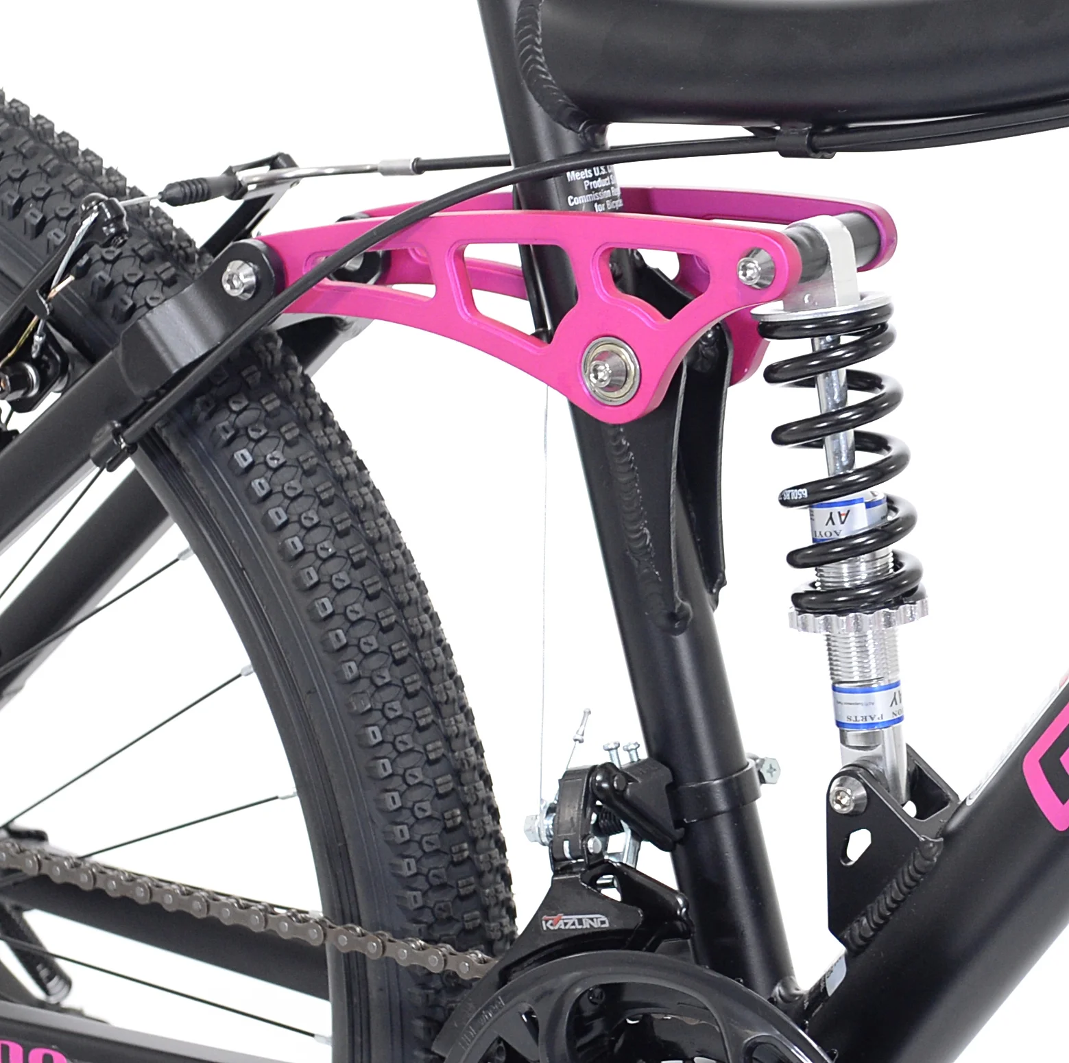 Kent Genesis 26 in. Maeve Women's Mountain Bike, Black and Pink - Cheap Fitting