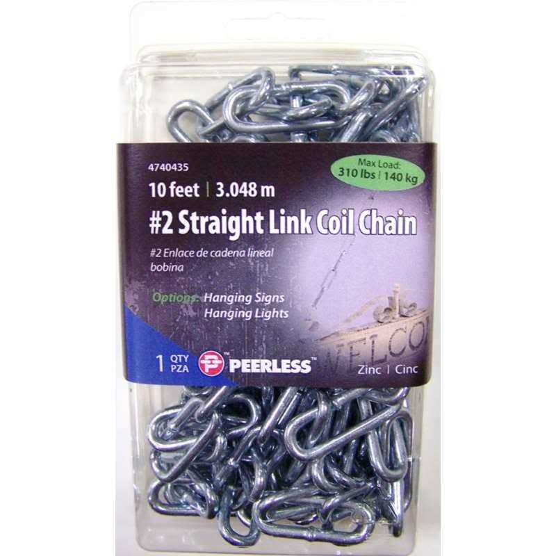 Peerless Chain #2 Straight Coil Chain - Cheap Fitting