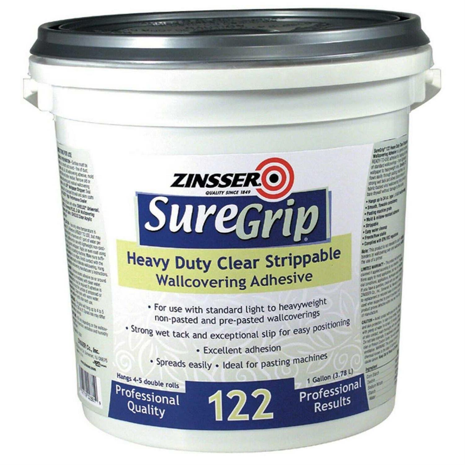 Zinsser SureGrip 122 Strippable Wallcovering Adhesive 1 gal - Cheap Fitting