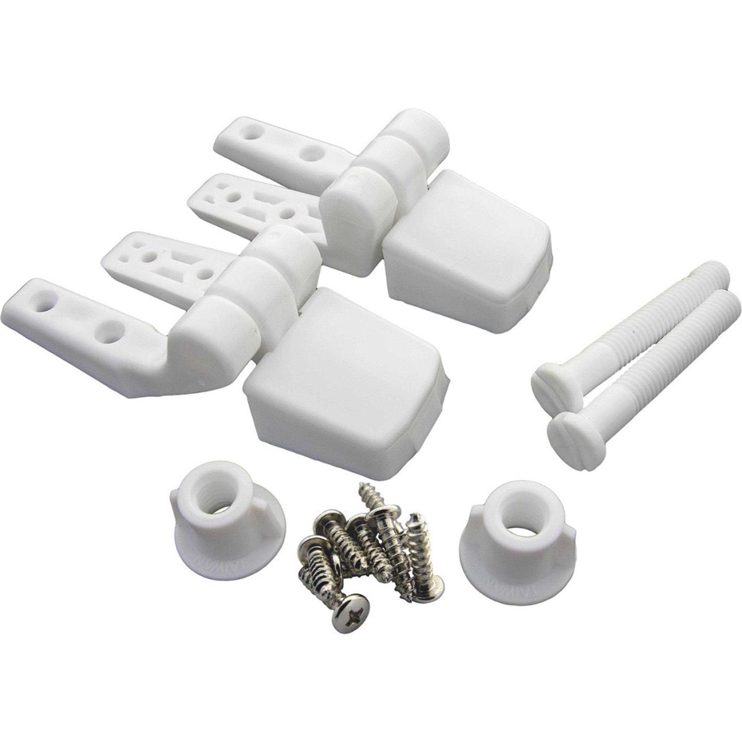 Lasco 14-1039 White Plastic Toilet Seat Hinge - Cheap Fitting