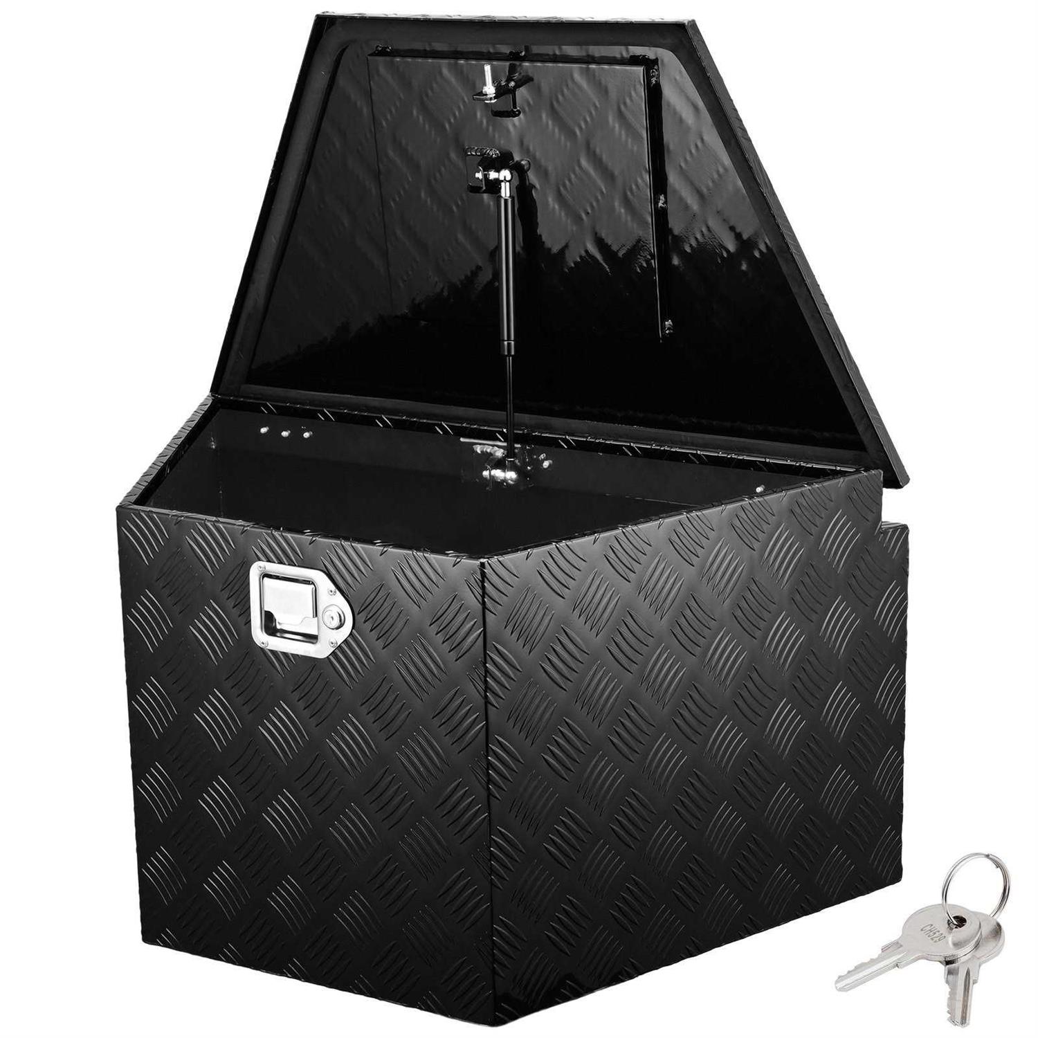 VEVOR Trailer Tongue Box, Aluminum Alloy Diamond Plate Tongue Box Tool Chest, Heavy Duty Trailer Box Storage with Lock and Keys - Cheap Fitting