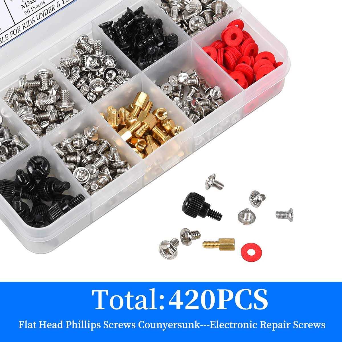420PCS Computer Screws Standoffs Assortment Kit - Cheap Fitting