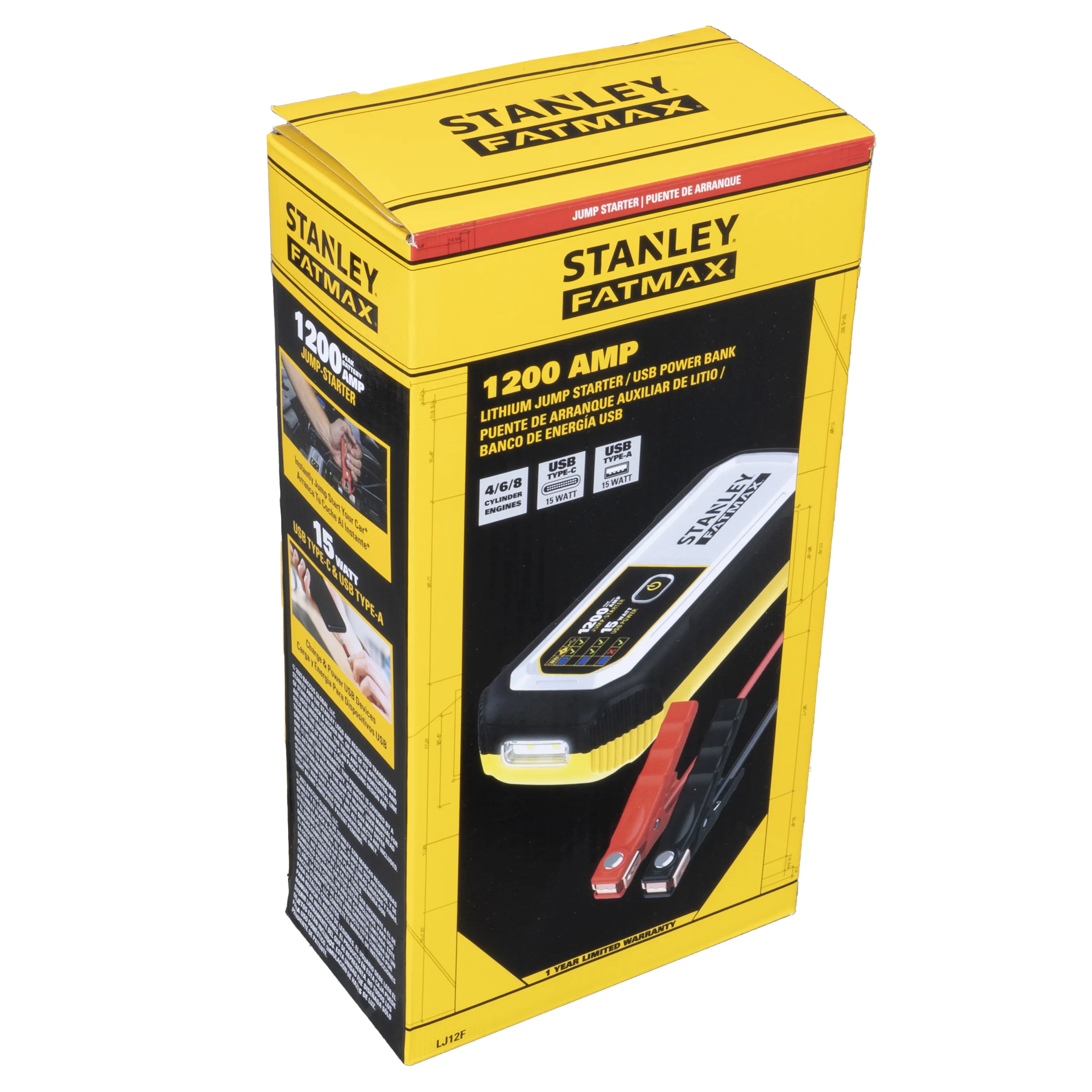 Stanley FatMax 1200 Amp, Lithium Jump Starter with USB Power Bank - Cheap Fitting