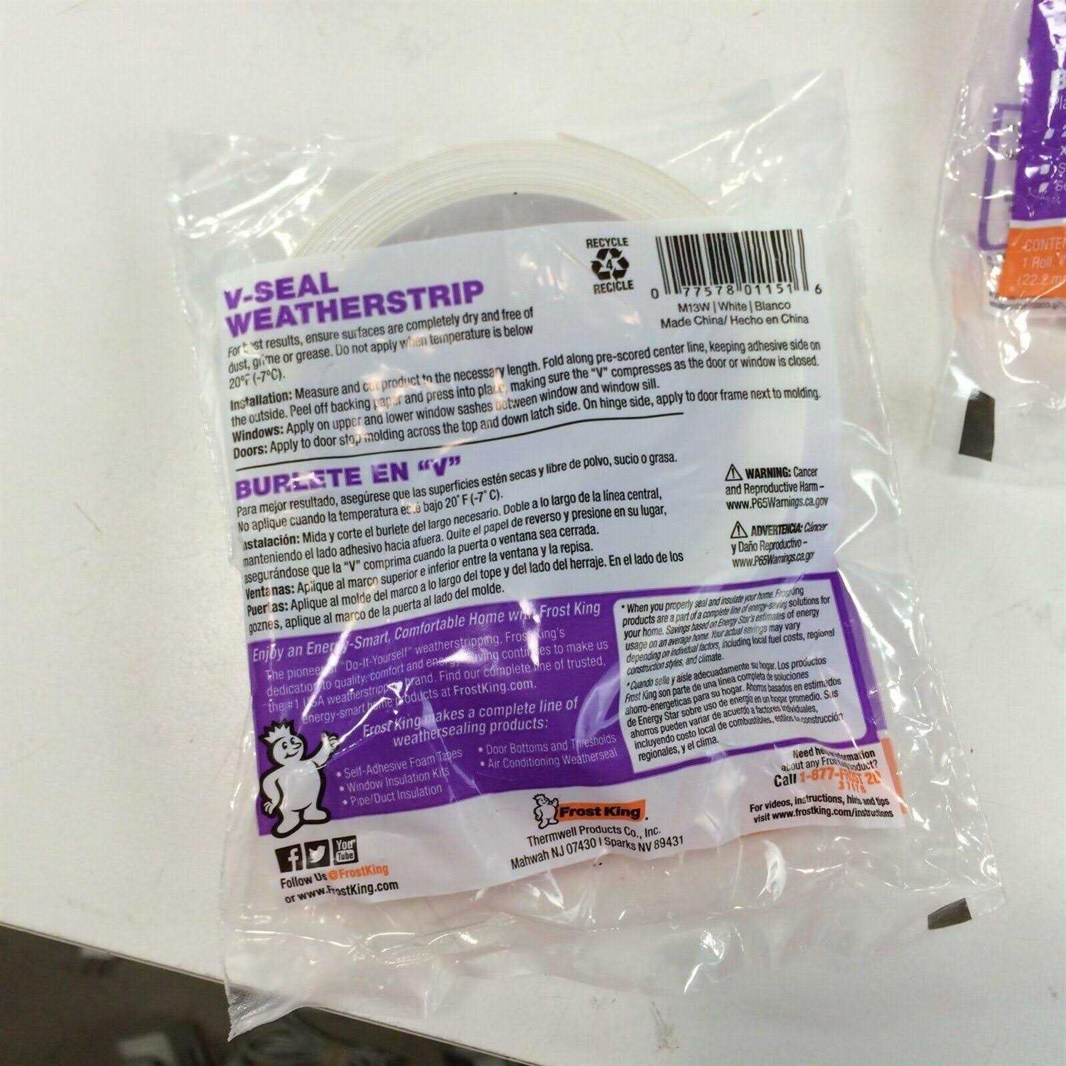 Frost King V-Seal Weatherstrip - Cheap Fitting