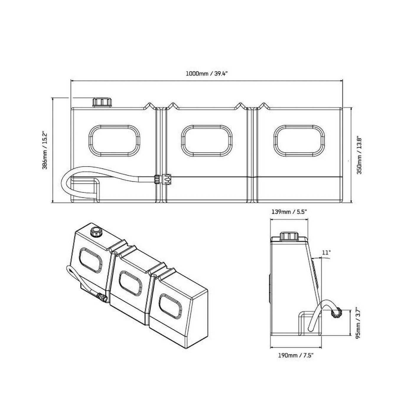 Front Runner Slanted Water Tank - Cheap Fitting