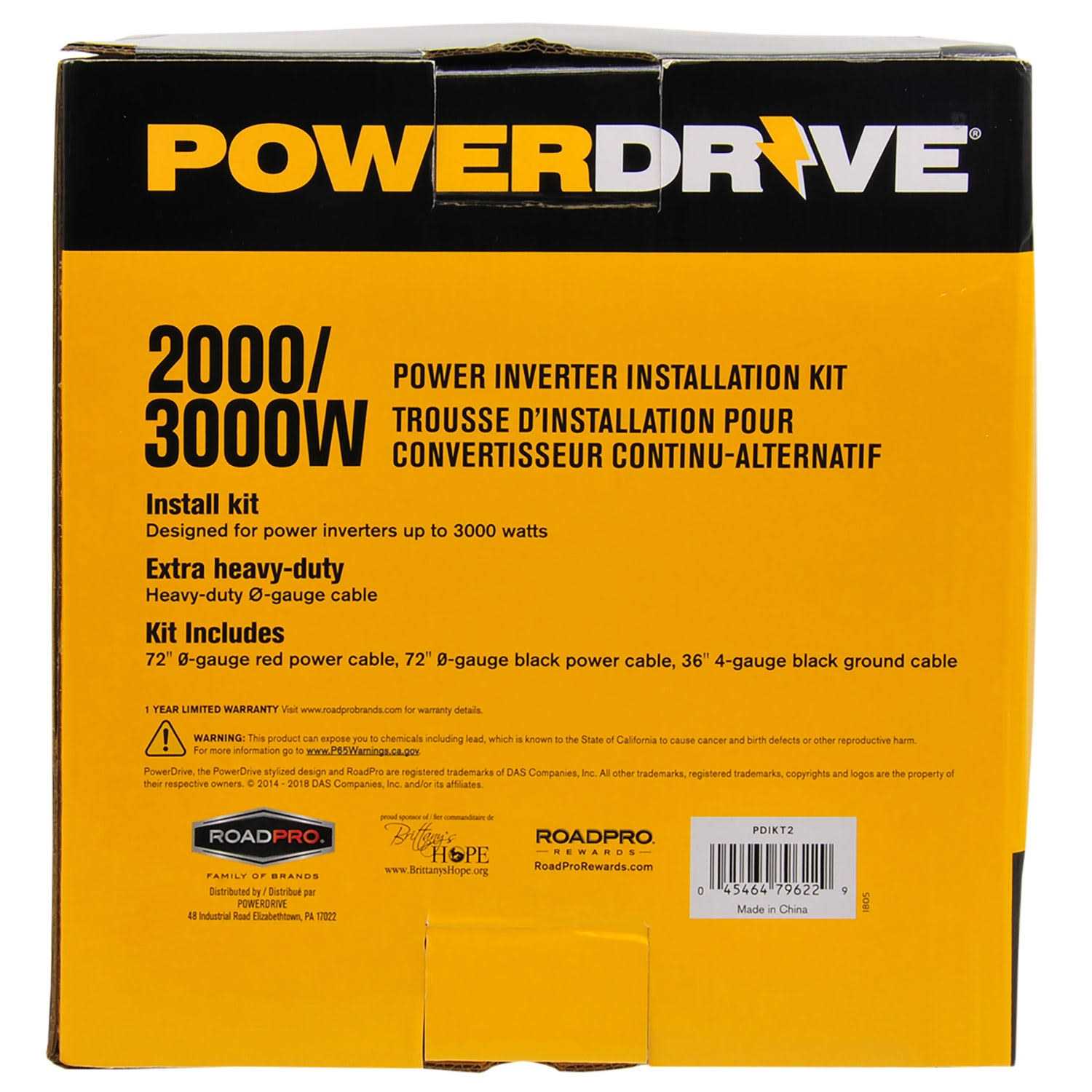 PowerDrive 2000/3000 Watt Power Inverter Installation Kit PDIKT2 - Cheap Fitting