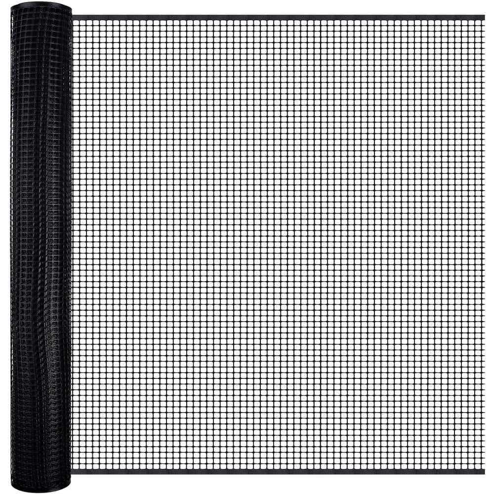 BOEN Black Plastic Hardware Net 15 ft. Reinforced UV treated, Barrier from Rabbits, Deer and Rodents - Cheap Fitting