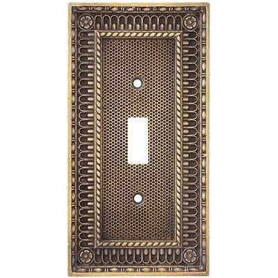 Pisano Single Toggle Switch Plate in Antique-By-Hand - Cheap Fitting