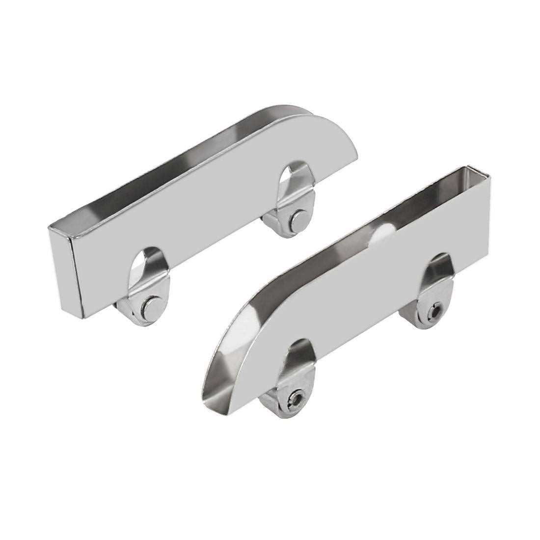 uxcell 5.0mm Glass Stainless Steel Sliding Roller Pulley Display Cabinet Door 8Pcs - Cheap Fitting