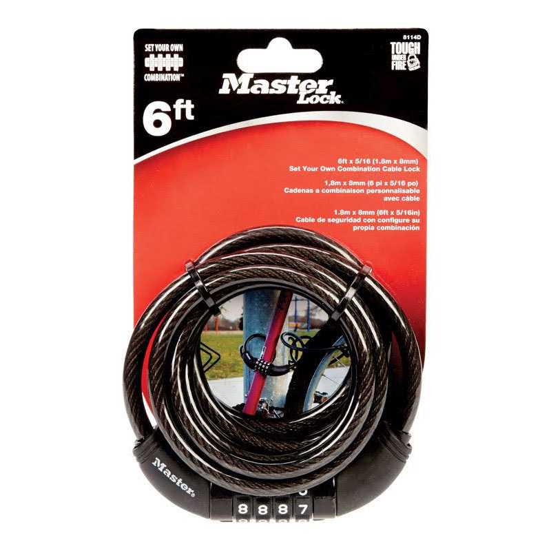 Master Lock 8114D Combination Cable Lock - Cheap Fitting
