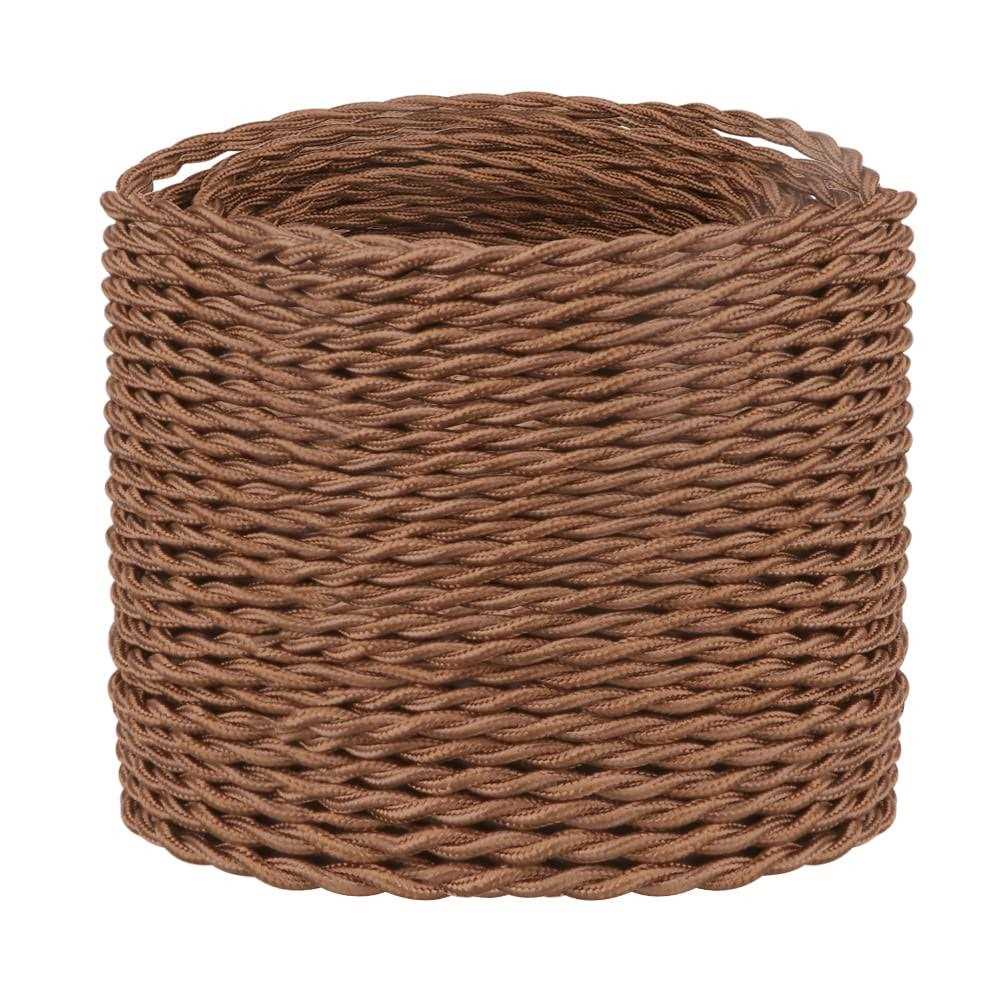 Helunsi 32.8ft Twisted Cloth Covered Wire 18/2 Cloth Covered Electrical Wire - Cheap Fitting