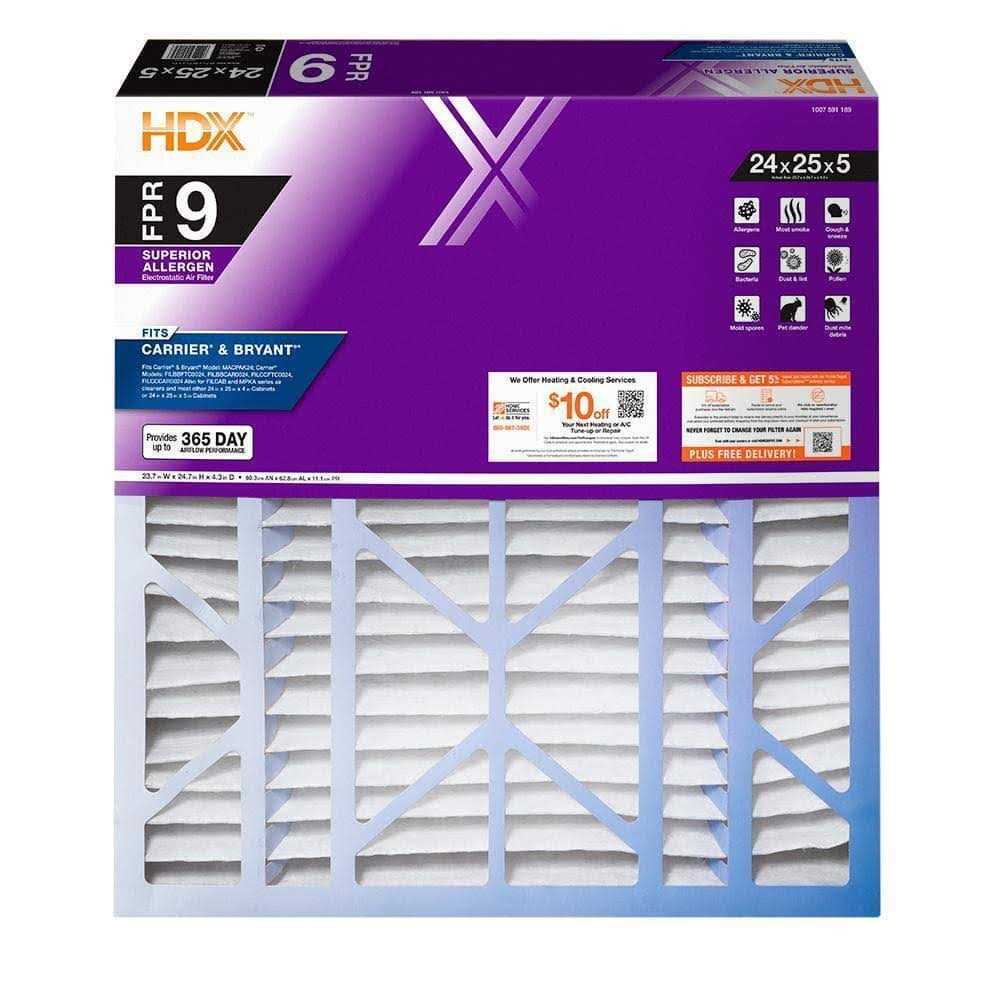 HDX 20 in. x 25 in. x Replacement Pleated Air Filter FPR 9 - Cheap Fitting