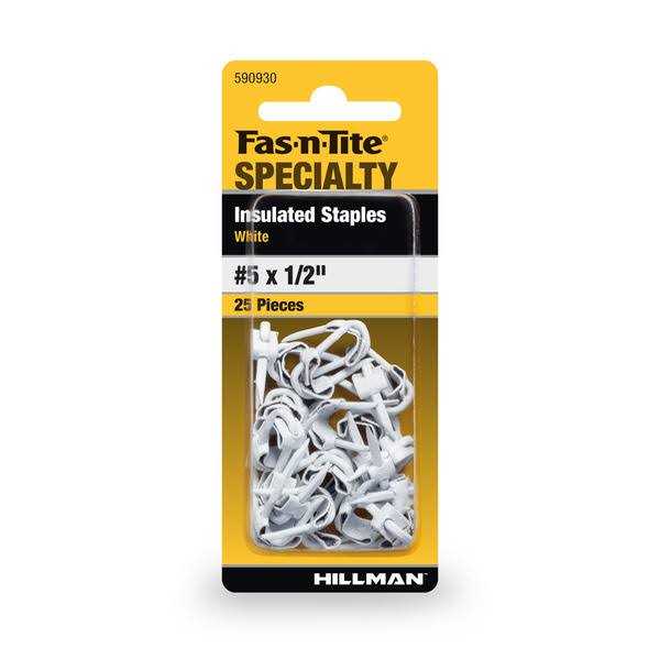 Hillman Fas-n-Tite Fas-n-tite White Insulated Staples - Cheap Fitting