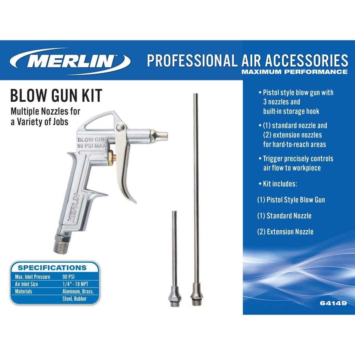 Merlin Air Blow Gun Set - Cheap Fitting