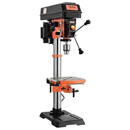 VEVOR 12 in. Benchtop Drill Press 5 Amp Variable Speed Cast Iron Bench Drill Press 12 in. Swing Distance for Wood Metal - Cheap Fitting