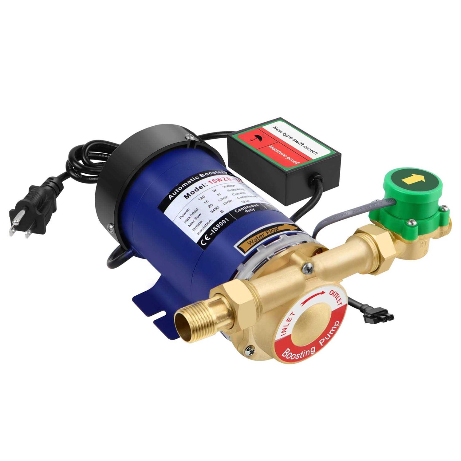 120W Home Water Pressure Booster Pump with Automatic Water Flow Switch - Cheap Fitting