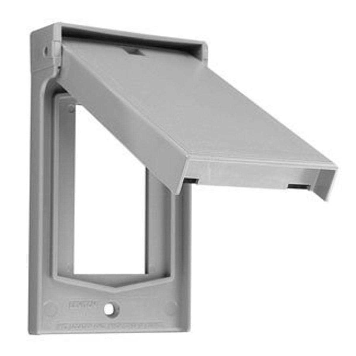 Leviton 4998-GY Rectangle 1 Gang Weatherproof Cover - Cheap Fitting