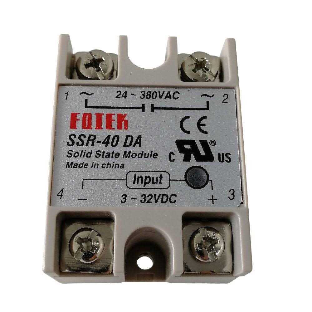 SSR-40DA 40A Solid State Relay Input 3-32V DC Output 24-380V AC - Cheap Fitting