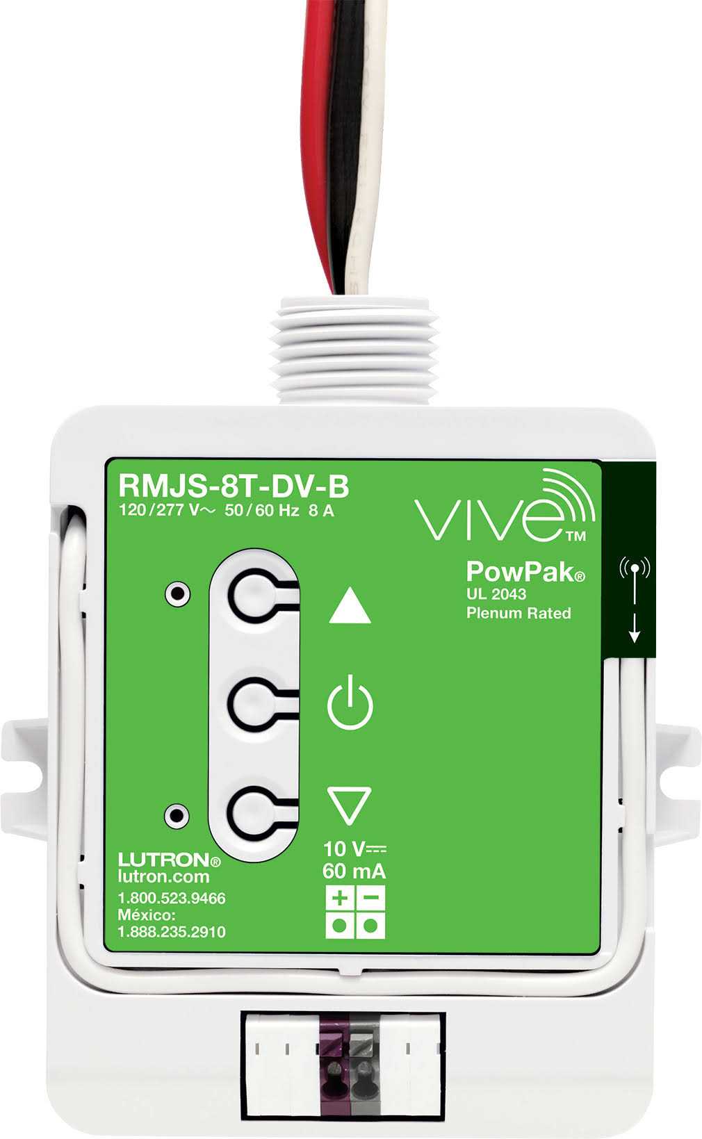 Lutron RMJS-8T-DV-B Vive powpak Dimming Module has voltage rating of 120/277 volt ac at 50/60 hz electrical distribution product - Cheap Fitting