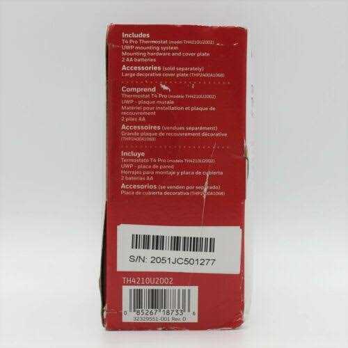 Honeywell Pro TH4210U2002 T4 Programmable Thermostat - Cheap Fitting