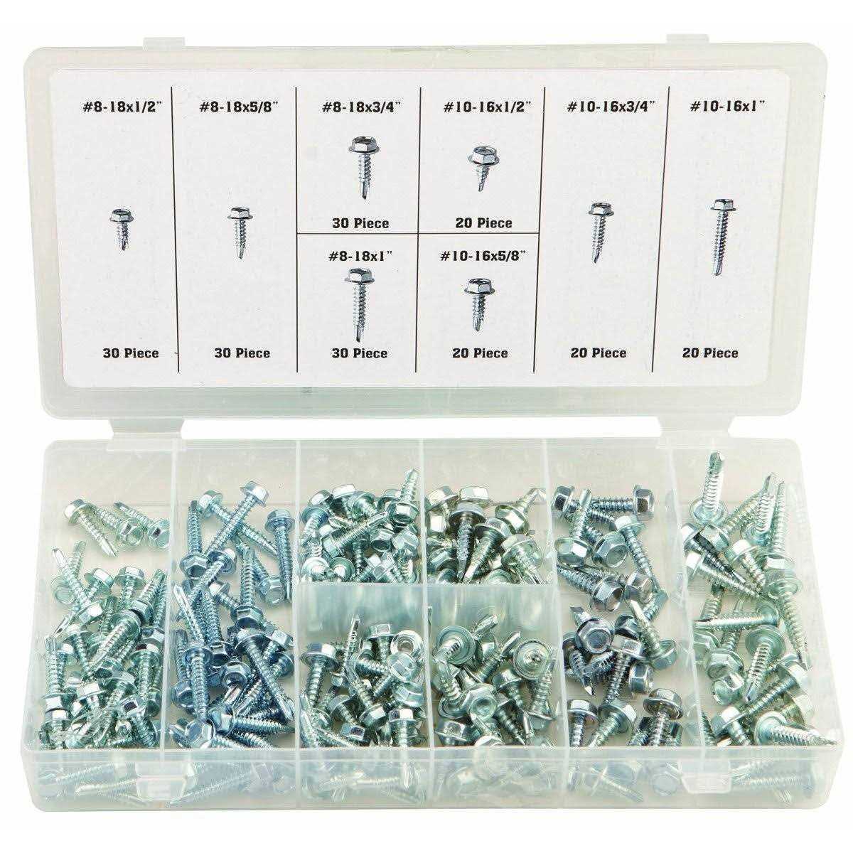 Storehouse 200 Piece Self-drilling Screw Assortment - Cheap Fitting