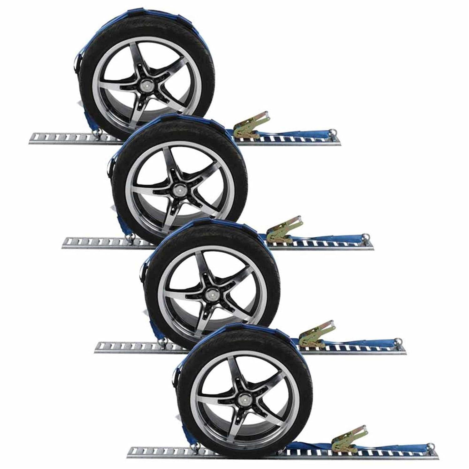 US Cargo Control Wnr5111Efrrb-Nsblu-4Pk Wheel Strap with Etrack Fittin - Cheap Fitting