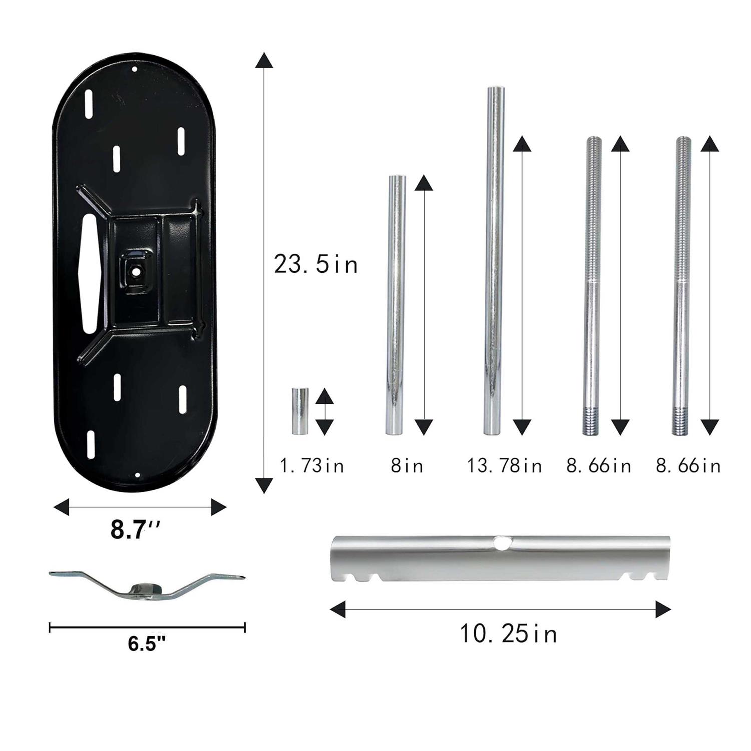 Rvpnr Rv Dual Propane Tank Mounting Rack 40lb,30lb and 20ld Tanks for Camper and Travel Trailers with Different Connecting Pipes - Cheap Fitting