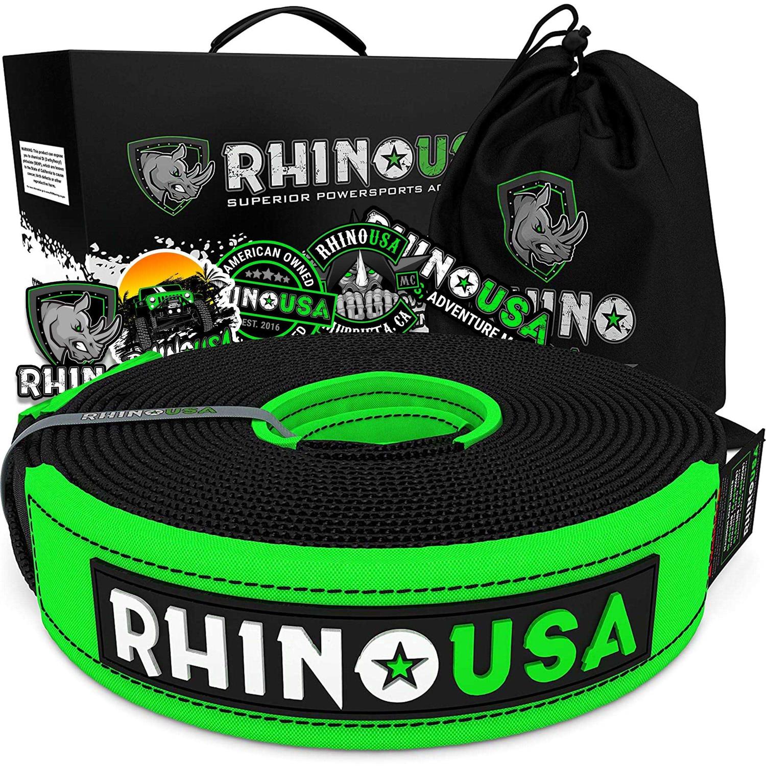 Rhino USA Recovery Tow Strap Lab Tested Break Strength - Cheap Fitting