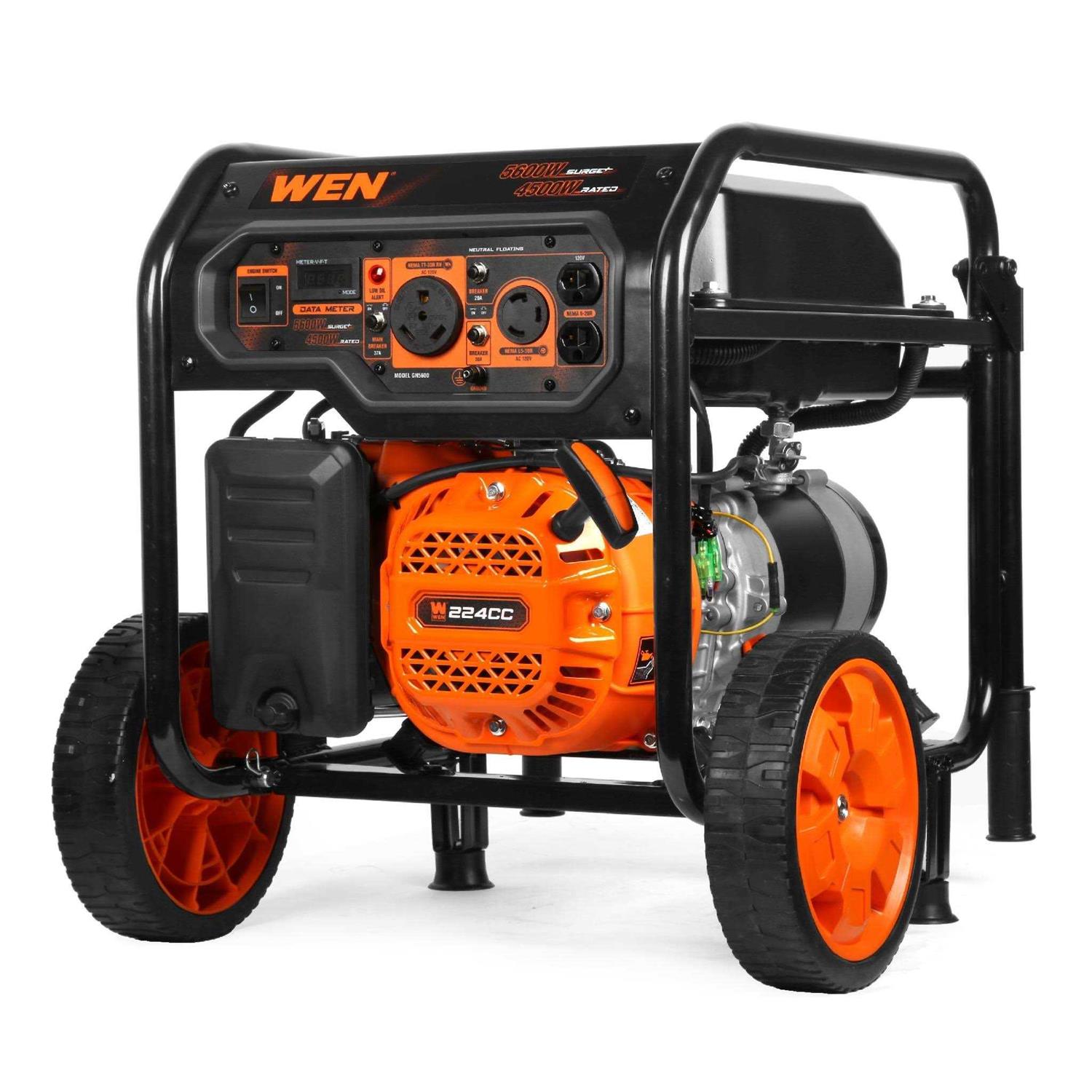 WEN 5600-Watt Portable Generator, 224cc, Transfer-Switch and RV-Ready - Cheap Fitting