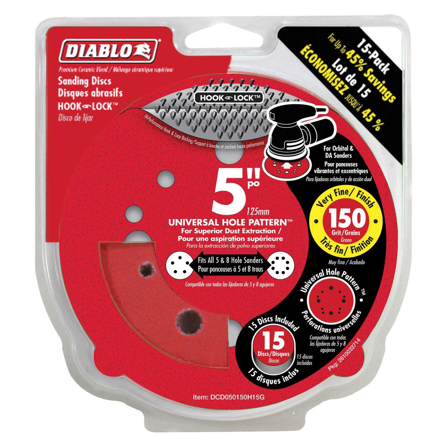 Diablo DCD050120H50G 5 120-Grit Sanding Disc - Cheap Fitting