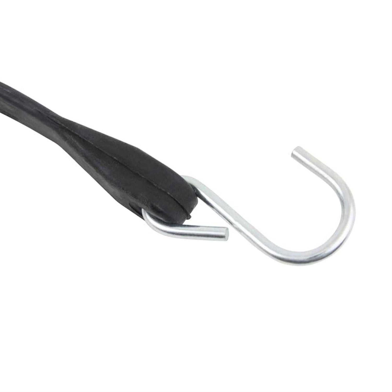 Mytee Products Epdm Tarp Bungee Straps 50 Pack Heavy-Duty Rubber Tie Down Bungee Straps With Crimped S Hooks - Cheap Fitting