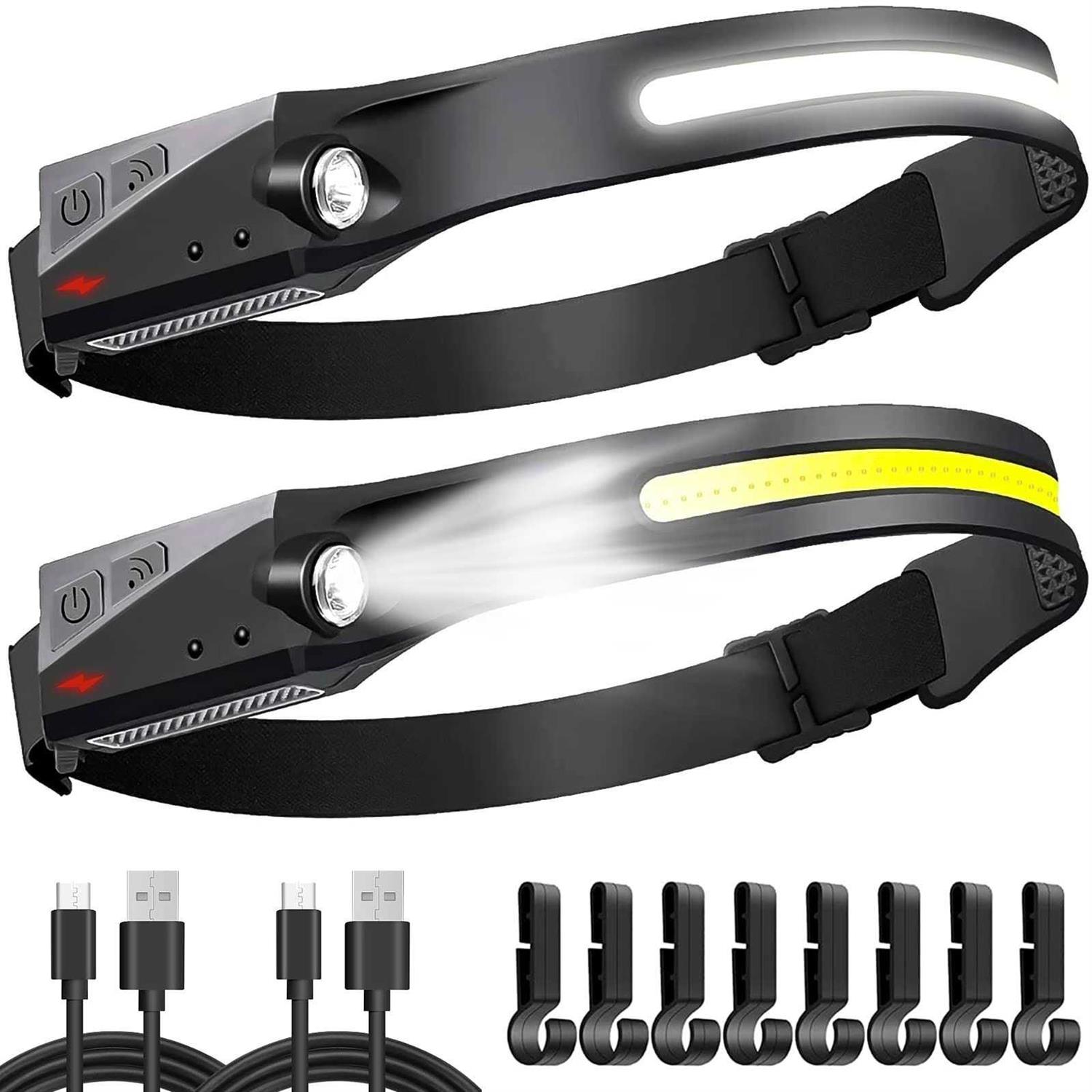 Lammyner LED Headlamp Rechargeable 2PCS Extremely Bright Rechargeable Headlamp - Cheap Fitting