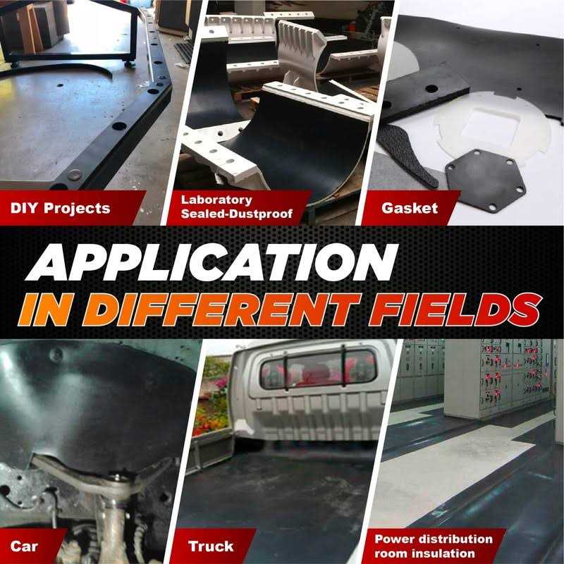 PAMAZY Neoprene Rubber Sheet Roll 1/16 Thick x Wide x Long with Adhesive Backing - Cheap Fitting