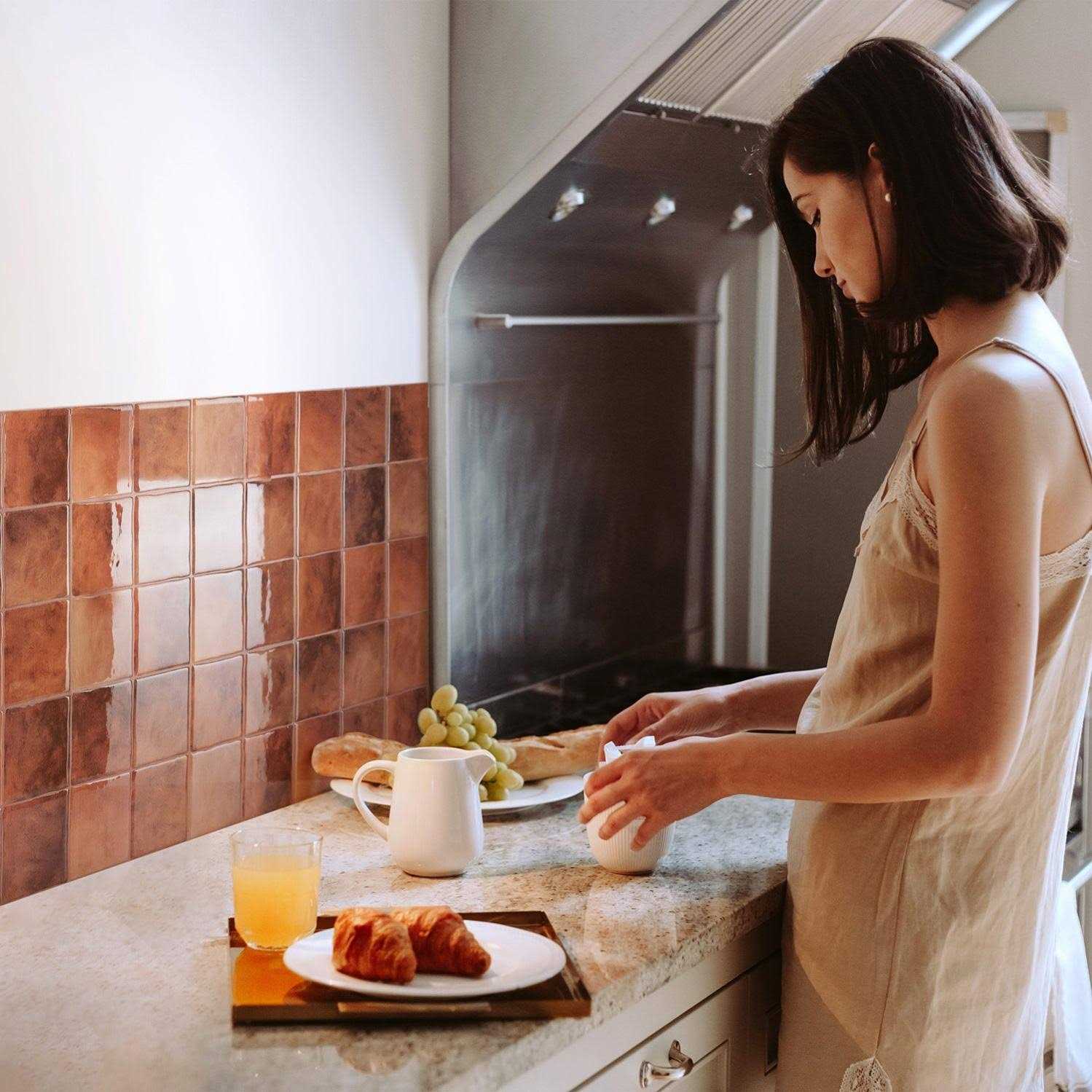 Smart Tiles Zellige Safi Orange 9 in. x 9 in. Vinyl Peel and Stick Tile - Cheap Fitting