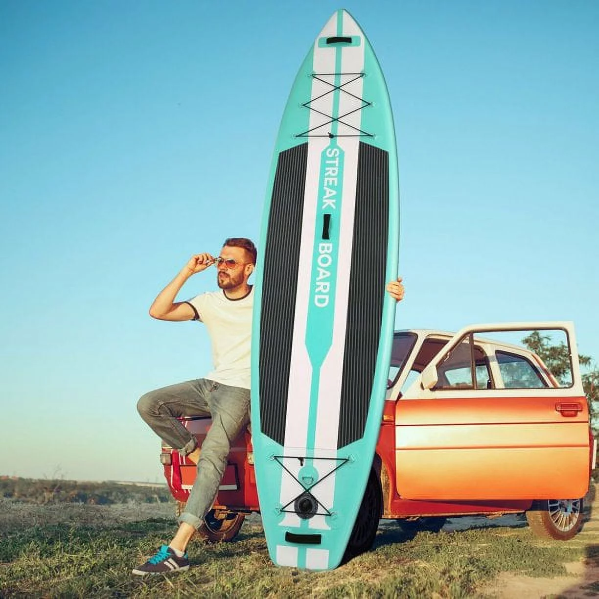 Arlopu 11FT Stand Up Paddle Board Inflatable with Premium SUP Accessories & Backpack, Non-Slip Deck, Waterproof Bag, Leash, Paddle and Hand Pump - Cheap Fitting