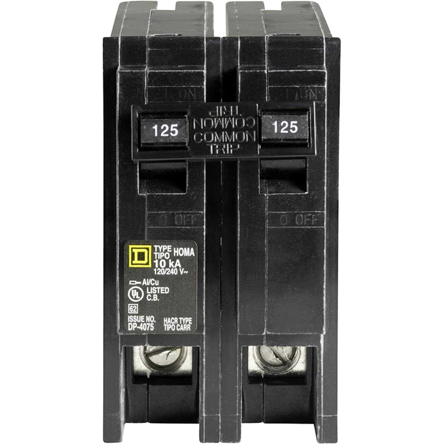Square D Homeline 125 Amp 2-Pole Circuit Breaker - Cheap Fitting