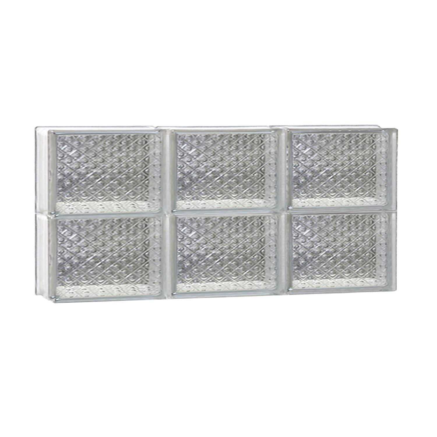 REDI2SET Pattern Frameless Replacement Glass Block Window - Cheap Fitting