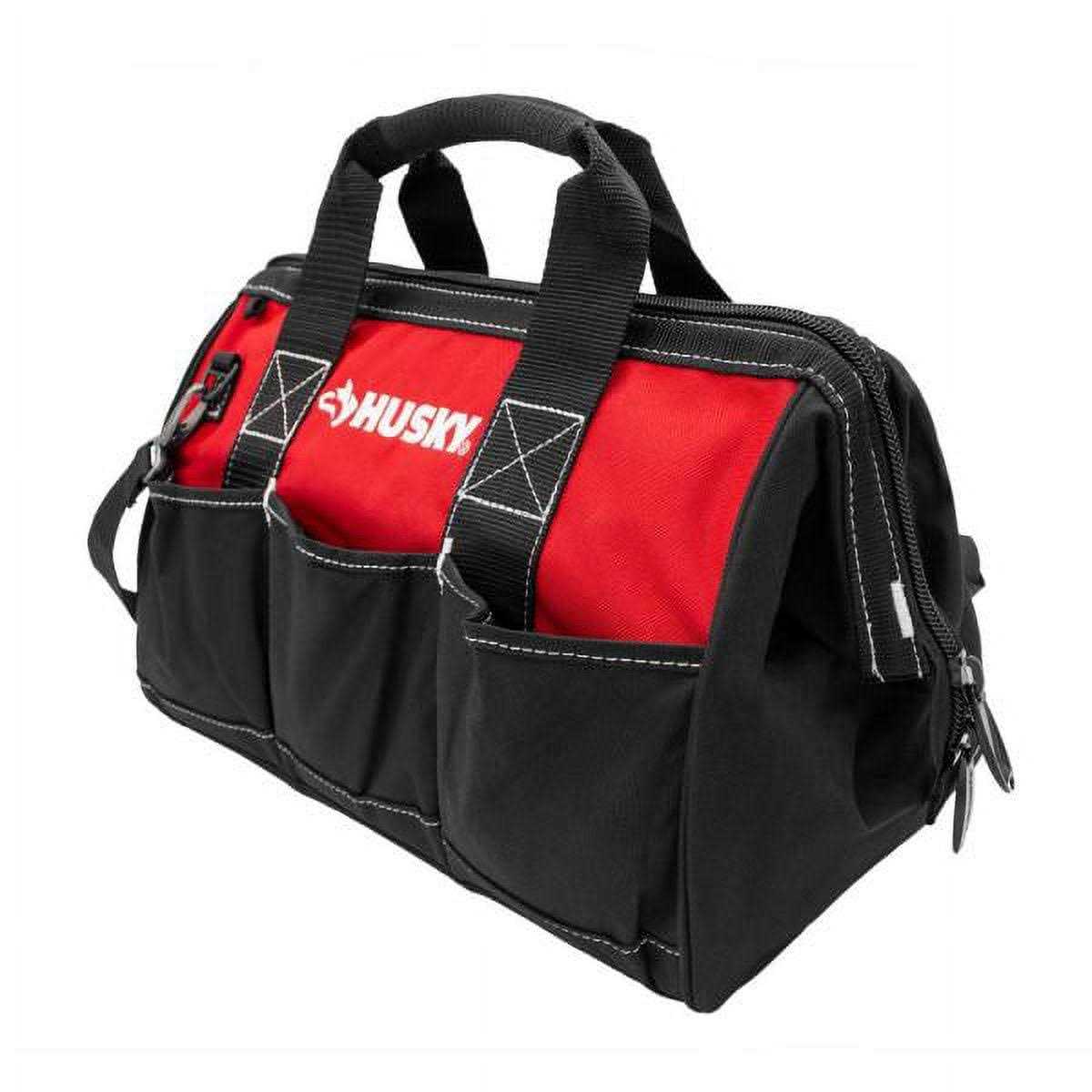 Husky Hd60015-th 8 Pockets Wide Mouth Water Resistant Tool Bag - Cheap Fitting