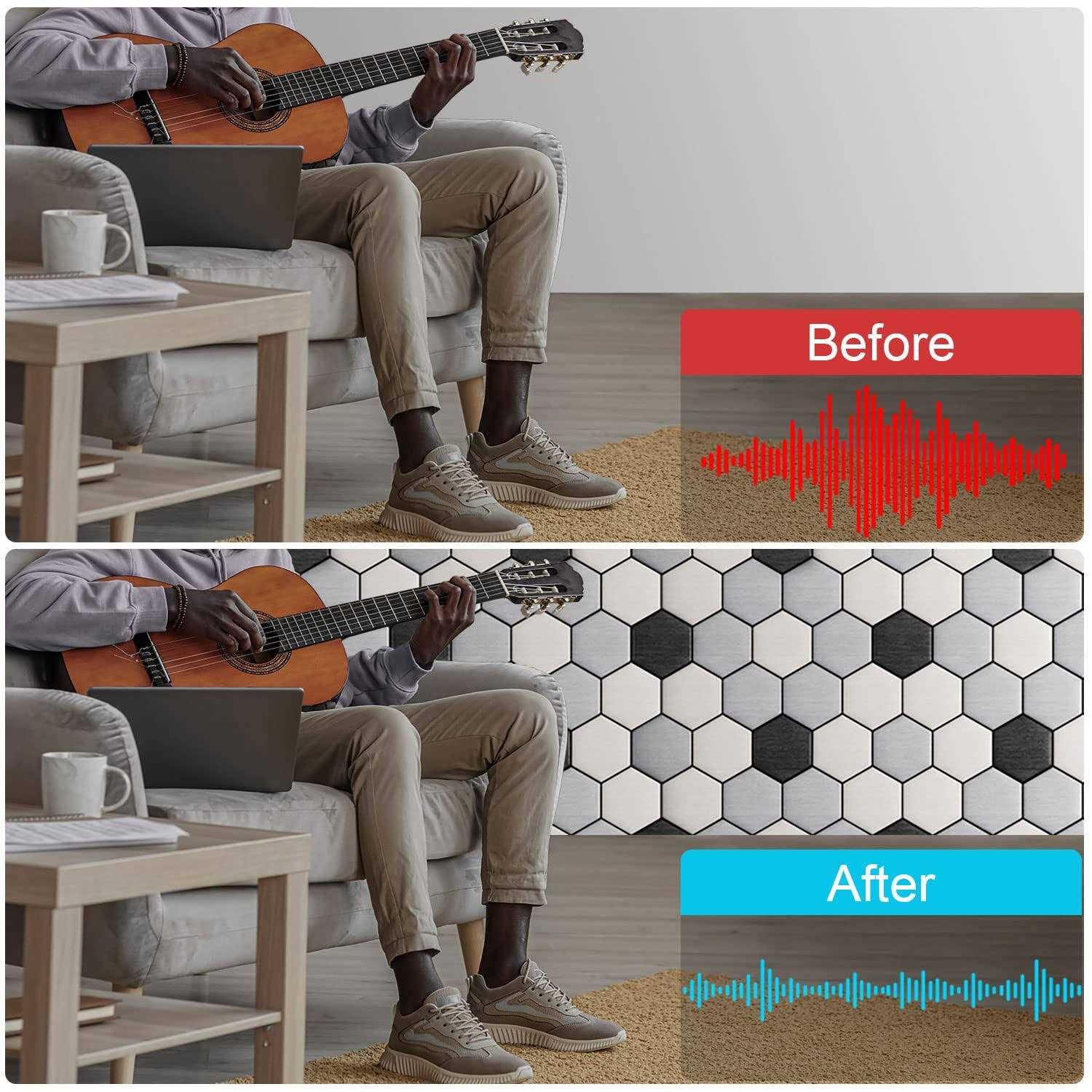 Jber Hexagon Sound Proof Foam Panels Acoustic Foam Panels Sound Proof Foam Panels - Cheap Fitting