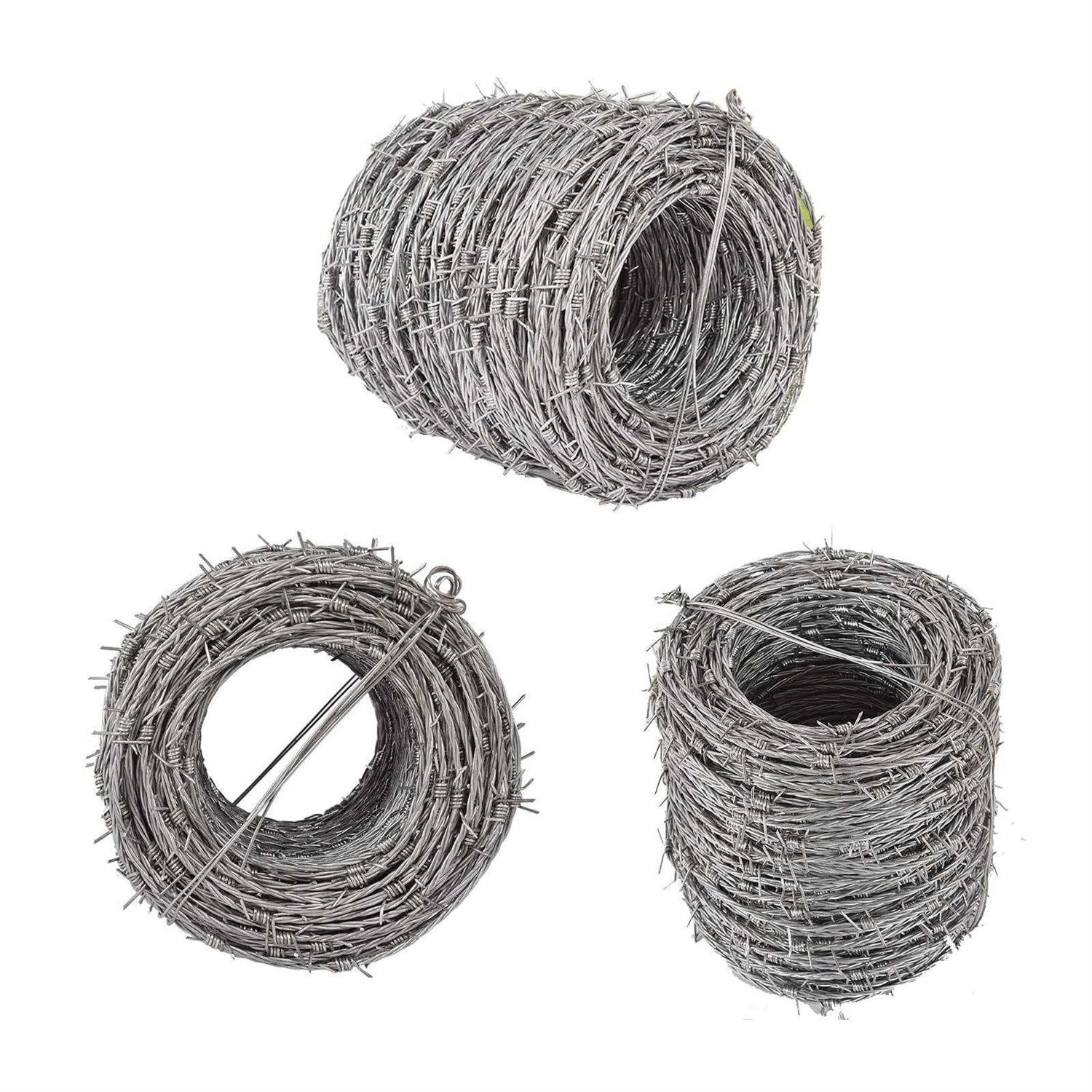 328FT Barbed Wire 16 Gauge 4 Point Barbed Wire Fence - Cheap Fitting