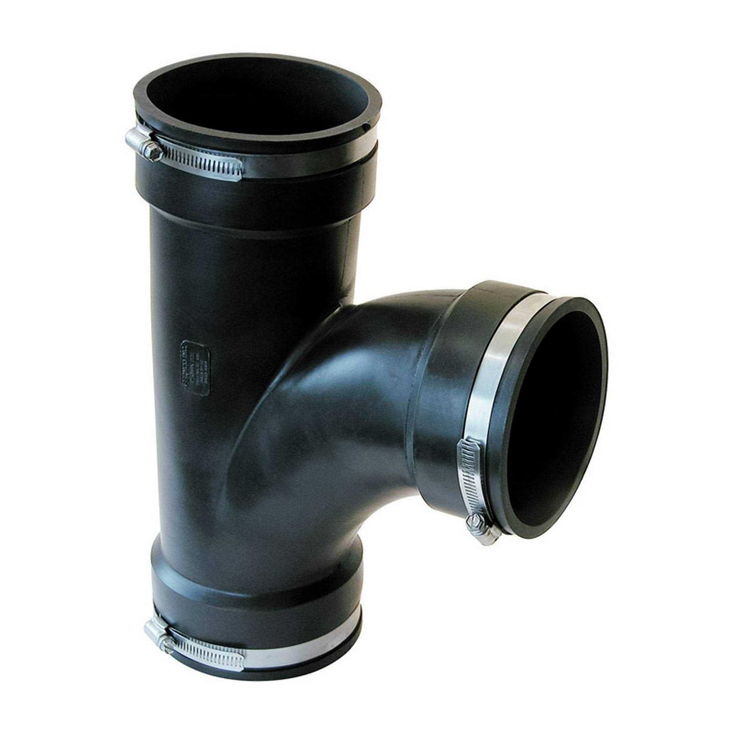 Fernco 4 in. Flexible PVC Qwik Tee PQT-400 - Cheap Fitting