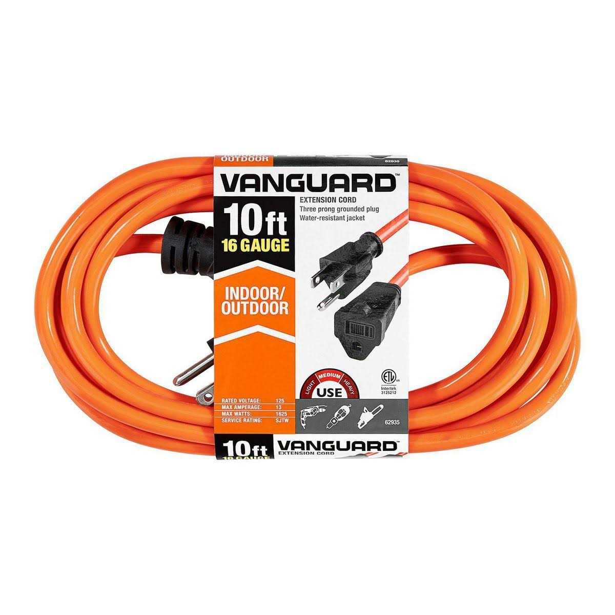 Vanguard 10 ft. x 16/3 Gauge Indoor/Outdoor Extension Cord - Cheap Fitting