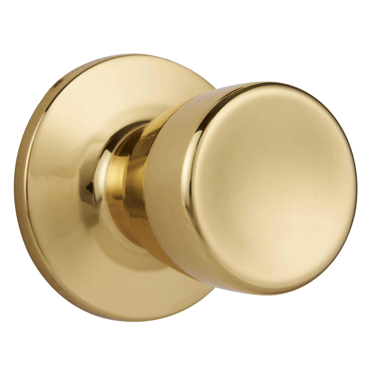 Hyper Tough Polished Brass Finish Interior Non-Locking Tulip Style Passage Doorknob - Cheap Fitting