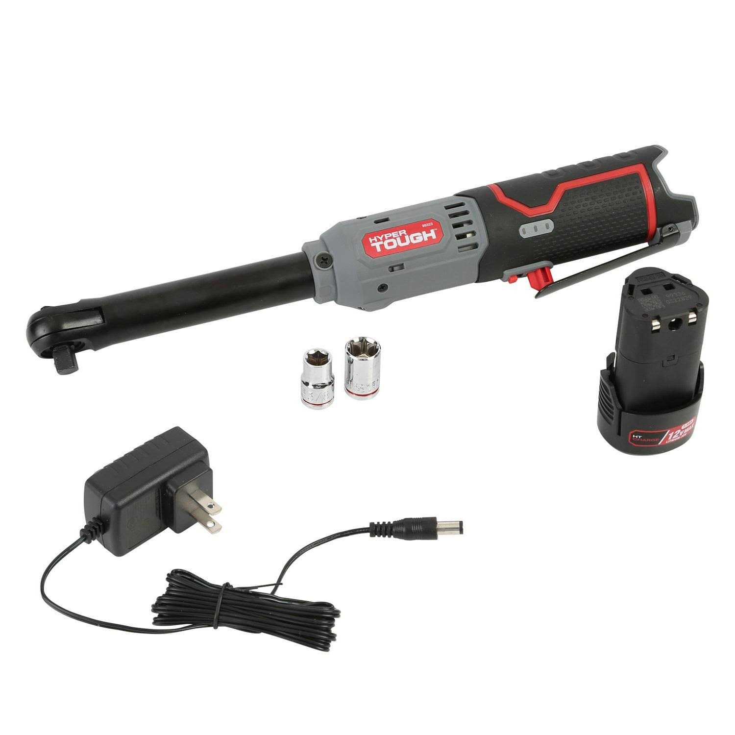 Hyper Tough 12V Max* 3/8-in Lithium-Ion Cordless Extended Reach Ratchet with 1.5Ah Battery and Charger 99323 - Cheap Fitting