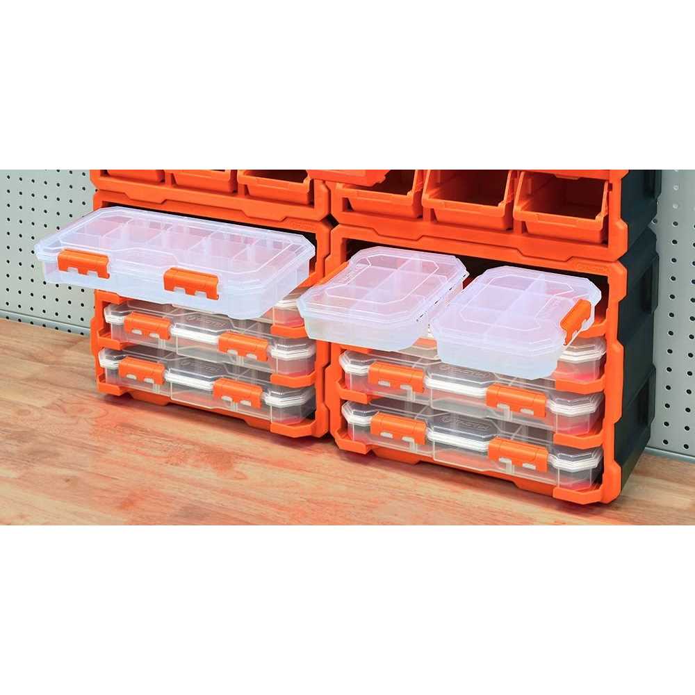 TACTIX 20.5 in. Black Plastic Tote Tray - Cheap Fitting