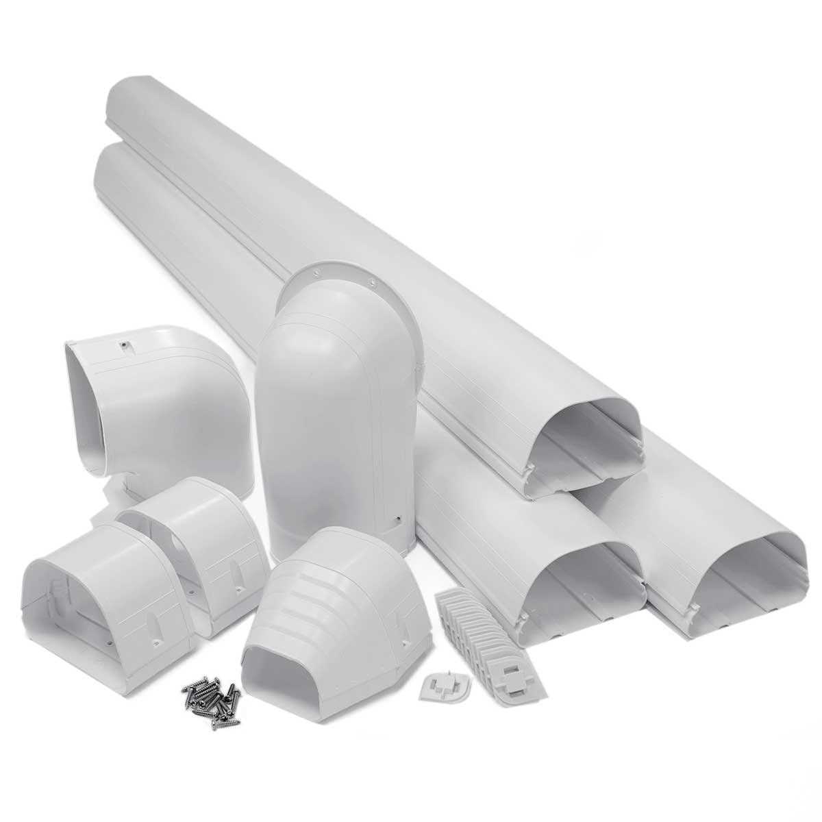 RectorSeal Fortress Lineset Covers 4.512’Wall Duct Kit White 122 LDK122W - Cheap Fitting