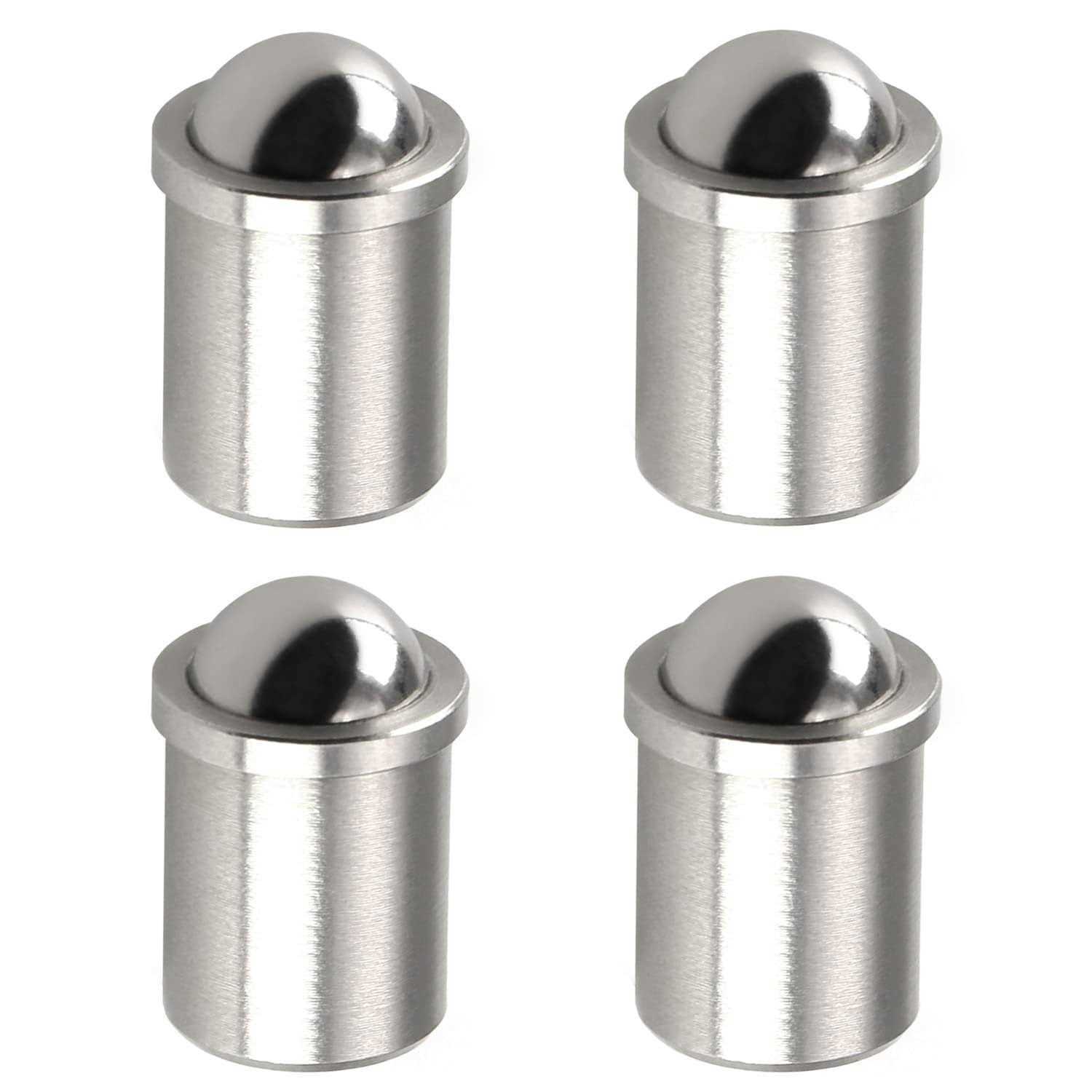 mromax 4pcs stainless steel 0.39 diameter ball plunger cabinet door closet drawer 10x13mm ball Catch latch catcher for door - Cheap Fitting