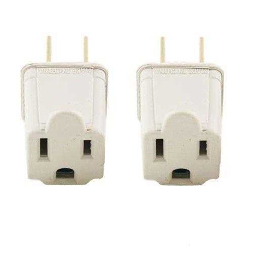 Wideskall 3 Prong to 2 Prong Electrical Grounding Adapter UL Certified - Cheap Fitting